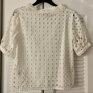 Eyelet stitch embroidered top | Anthropologie